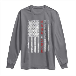 MAHA Make America Healthy Again 2025 Long Sleeve Shirt Trump RFK Jr Kennedy Medical Freedom USA Flag TS10 Charcoal Print Your Wear