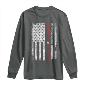 MAHA Make America Healthy Again 2025 Long Sleeve Shirt Trump RFK Jr Kennedy Medical Freedom USA Flag TS10 Dark Heather Print Your Wear