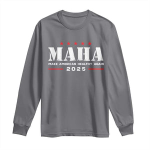 MAHA Make America Healthy Again Long Sleeve Shirt Trump RFK Jr Kennedy 2025 TS10 Charcoal Print Your Wear