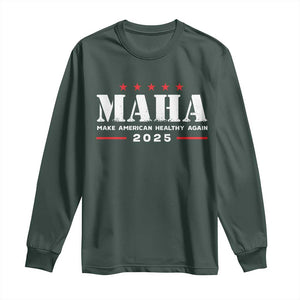 MAHA Make America Healthy Again Long Sleeve Shirt Trump RFK Jr Kennedy 2025 TS10 Dark Forest Green Print Your Wear