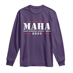 MAHA Make America Healthy Again Long Sleeve Shirt Trump RFK Jr Kennedy 2025 TS10 Purple Print Your Wear