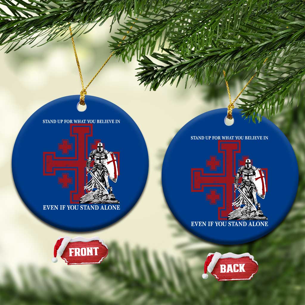 Catholic Knight Templar Crusader Cross Ceramic Ornament Kingdom Of Jerusalem TS10 1pc Blue Print Your Wear