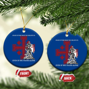 Catholic Knight Templar Crusader Cross Ceramic Ornament Kingdom Of Jerusalem TS10 1pc Blue Print Your Wear