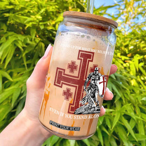 Catholic Knight Templar Crusader Cross Glass Can Kingdom Of Jerusalem TS10 Black Print Your Wear