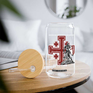 Catholic Knight Templar Crusader Cross Glass Can Kingdom Of Jerusalem TS10 Print Your Wear