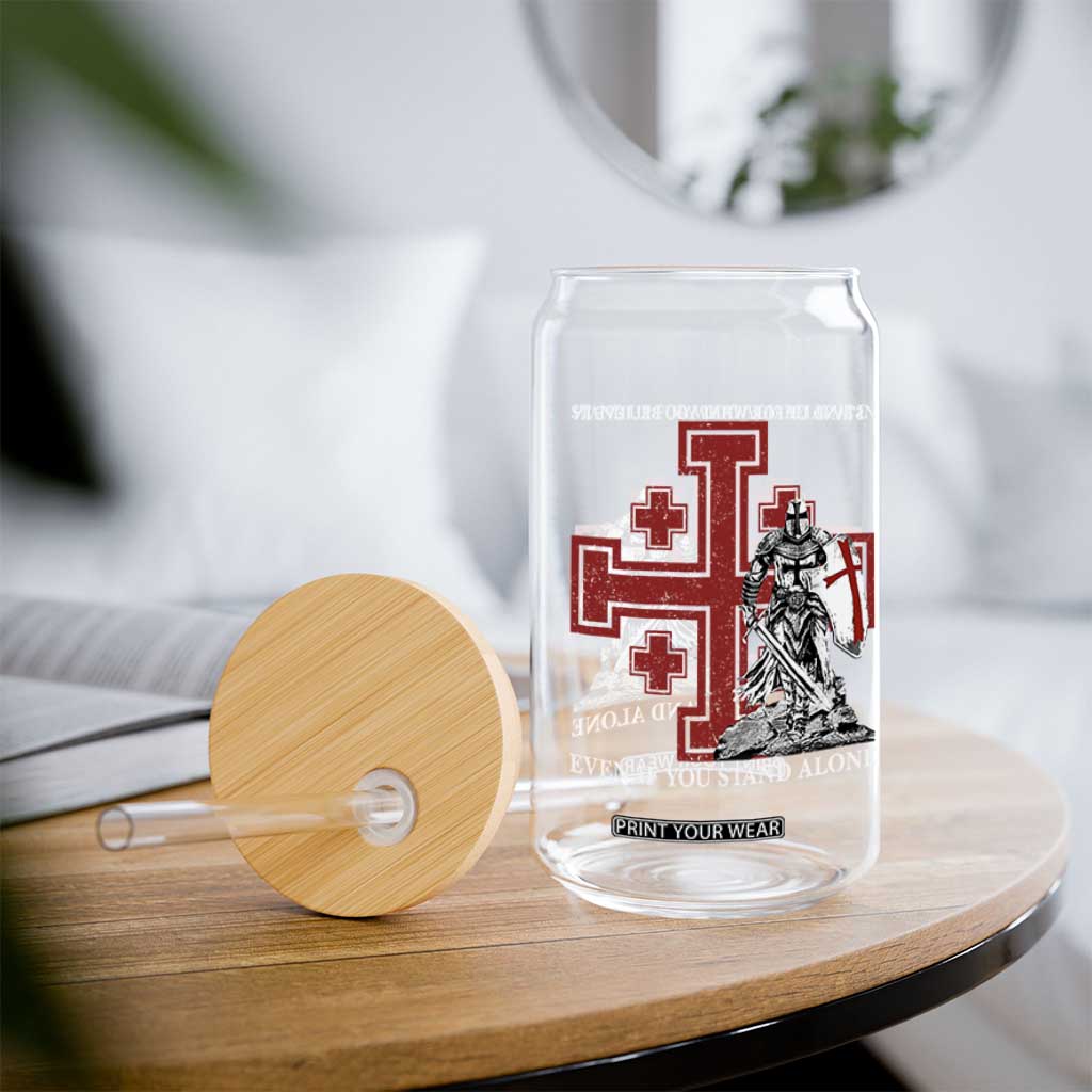 Catholic Knight Templar Crusader Cross Glass Can Kingdom Of Jerusalem TS10 Print Your Wear