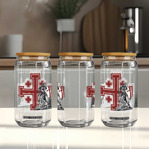 Catholic Knight Templar Crusader Cross Glass Can Kingdom Of Jerusalem TS10 Print Your Wear