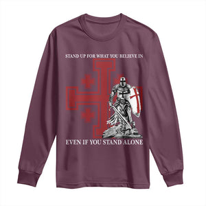 Catholic Knight Templar Crusader Cross Long Sleeve Shirt Kingdom Of Jerusalem TS10 Maroon Print Your Wear