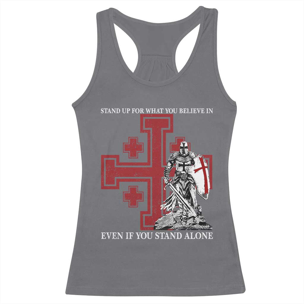 Catholic Knight Templar Crusader Cross Racerback Tank Top Kingdom Of Jerusalem TS10 Charcoal Print Your Wear