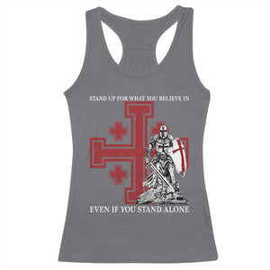 Catholic Knight Templar Crusader Cross Racerback Tank Top Kingdom Of Jerusalem TS10 Charcoal Print Your Wear