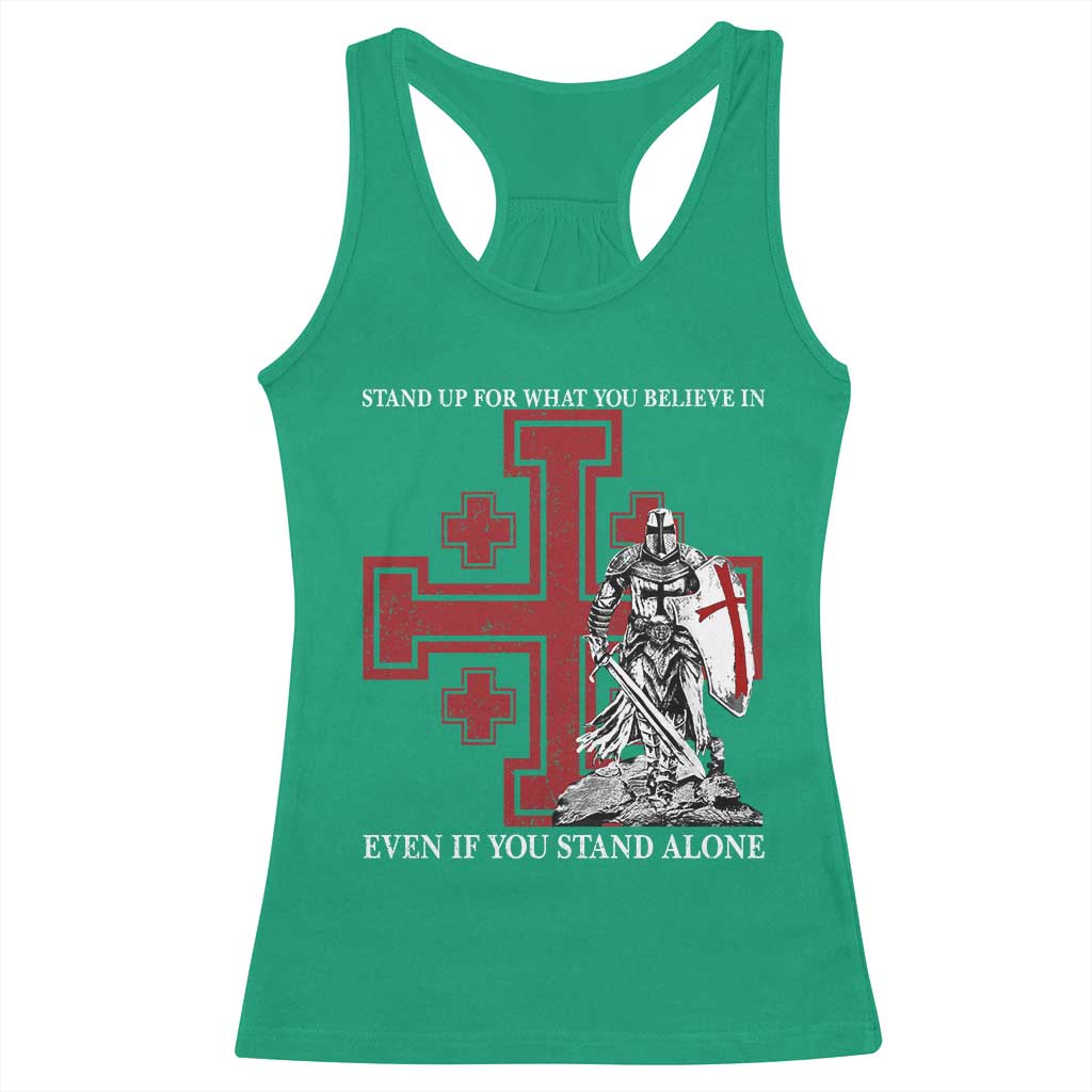 Catholic Knight Templar Crusader Cross Racerback Tank Top Kingdom Of Jerusalem TS10 Irish Green Print Your Wear