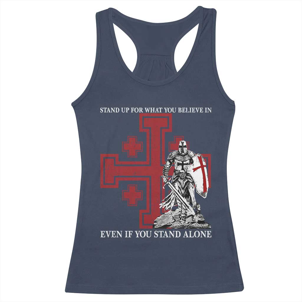 Catholic Knight Templar Crusader Cross Racerback Tank Top Kingdom Of Jerusalem TS10 Navy Print Your Wear