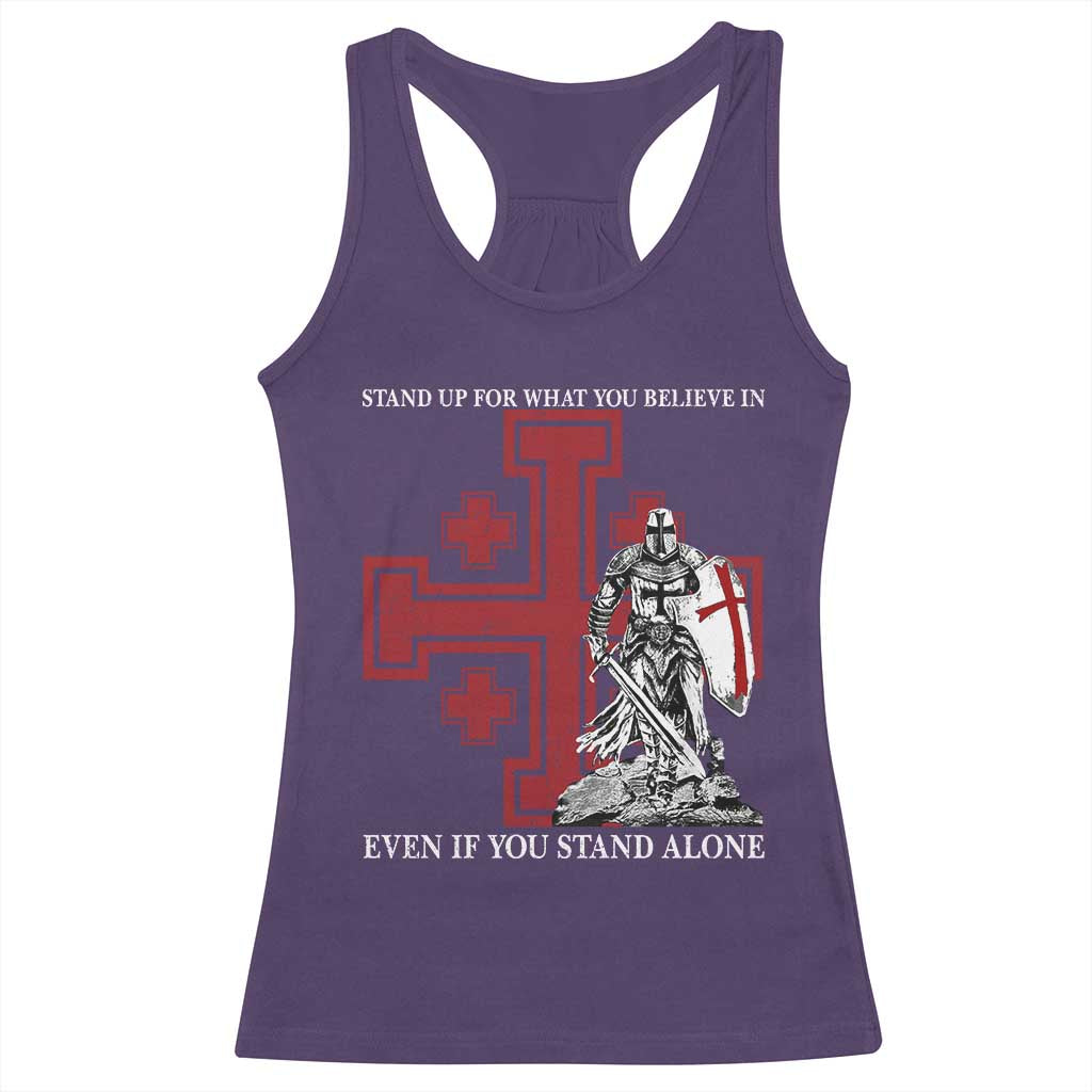 Catholic Knight Templar Crusader Cross Racerback Tank Top Kingdom Of Jerusalem TS10 Purple Print Your Wear