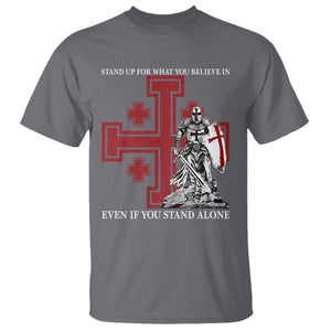 Catholic Knight Templar Crusader Cross T Shirt Kingdom Of Jerusalem TS10 Charcoal Print Your Wear