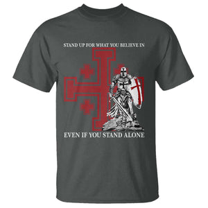 Catholic Knight Templar Crusader Cross T Shirt Kingdom Of Jerusalem TS10 Dark Heather Print Your Wear