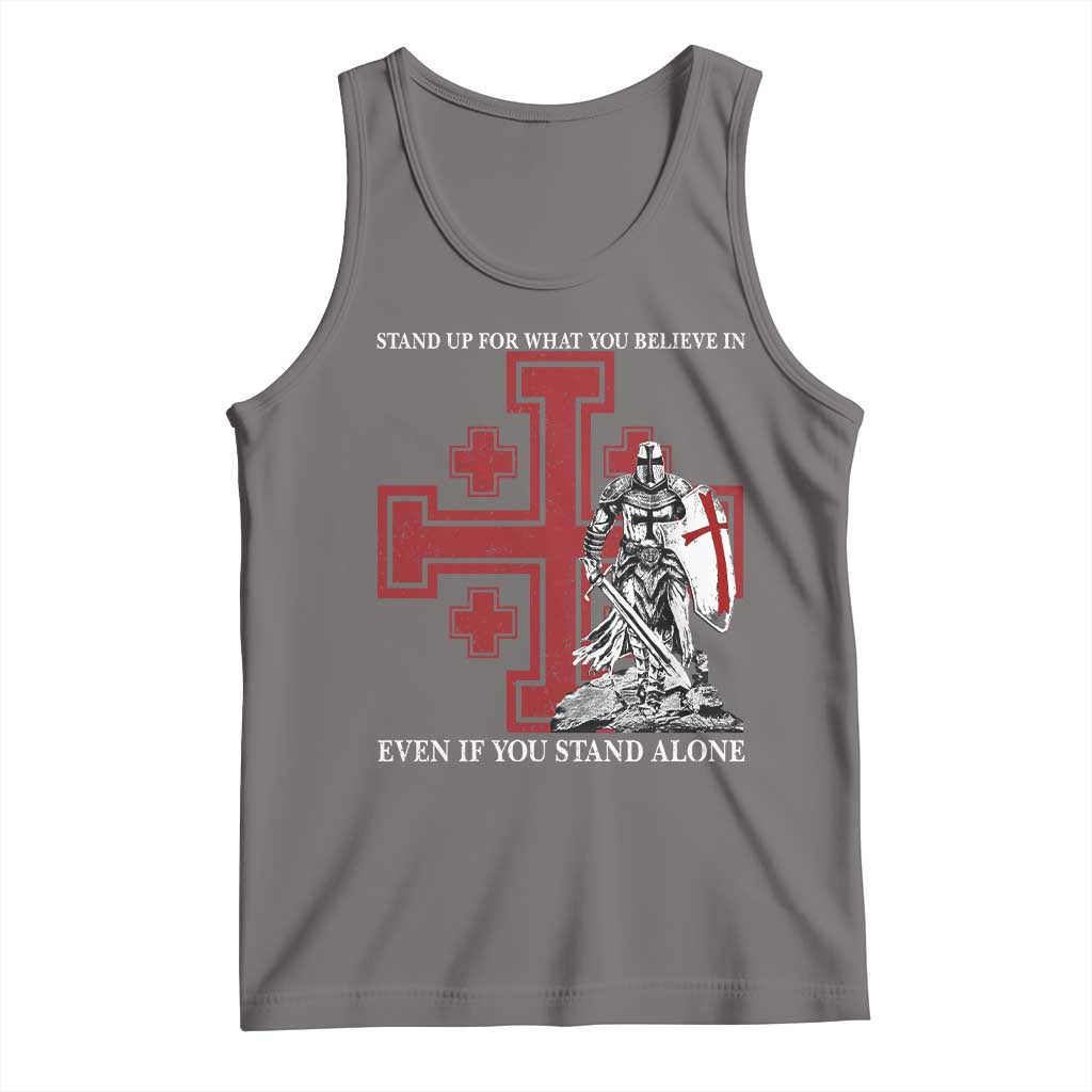 Catholic Knight Templar Crusader Cross Tank Top Kingdom Of Jerusalem TS10 Deep Heather Print Your Wear