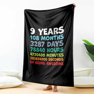 9 Year Old Bday Throw Blanket Son Boy 9yr 9th Birthday Gifts TS10 Print Your Wear