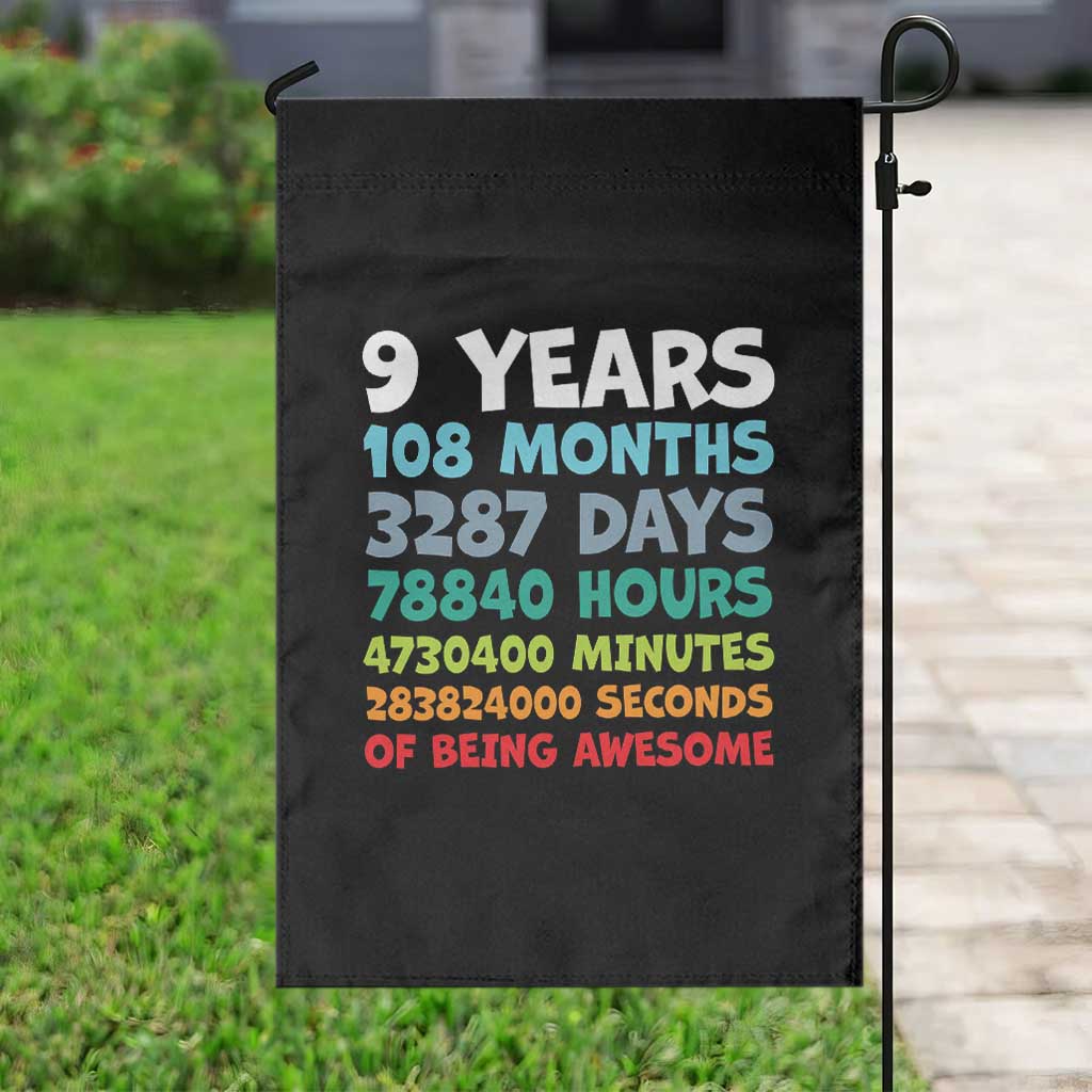 9 Year Old Bday Garden Flag Son Boy 9yr 9th Birthday Gifts TS10 Print Your Wear