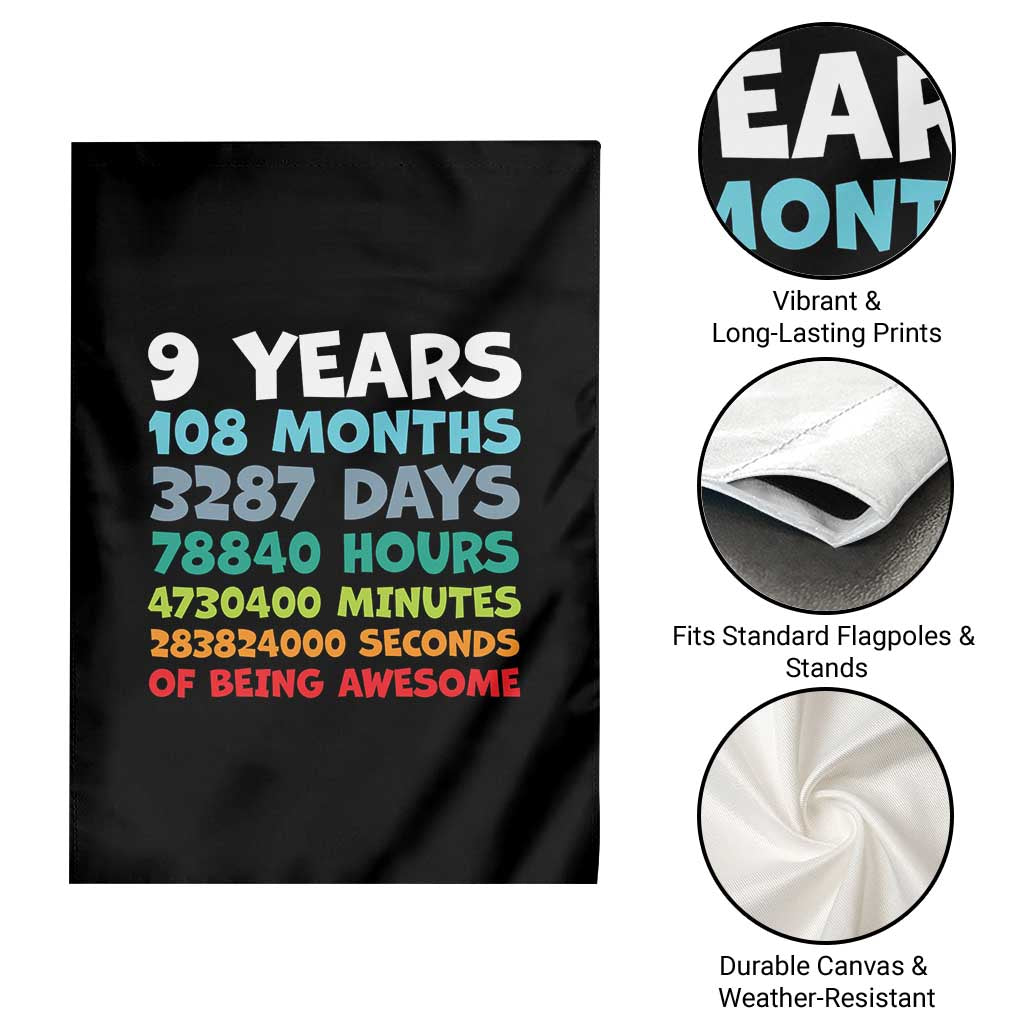9 Year Old Bday Garden Flag Son Boy 9yr 9th Birthday Gifts TS10 Print Your Wear