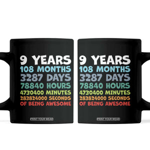 9 Year Old Bday Coffee Mug Son Boy 9yr 9th Birthday Gifts TS10 Black Print Your Wear