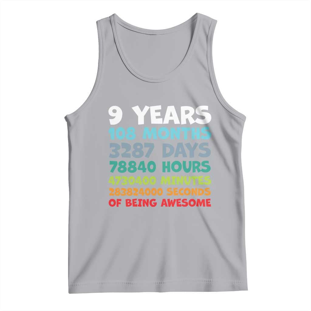 9 Year Old Bday Tank Top Son Boy 9yr 9th Birthday Gifts TS10 Athletic Heather Print Your Wear