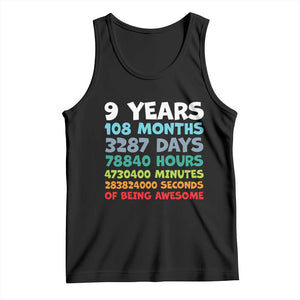 9 Year Old Bday Tank Top Son Boy 9yr 9th Birthday Gifts TS10 Black Print Your Wear