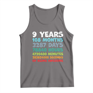 9 Year Old Bday Tank Top Son Boy 9yr 9th Birthday Gifts TS10 Deep Heather Print Your Wear