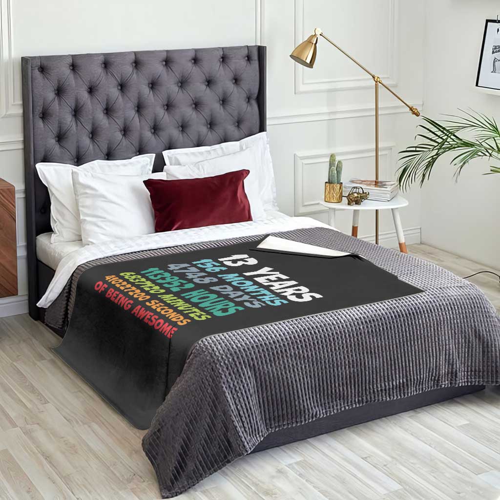 13th Birthday Throw Blanket 13 Year Old Bday Gifts Son Boy 13yr TS10 Print Your Wear