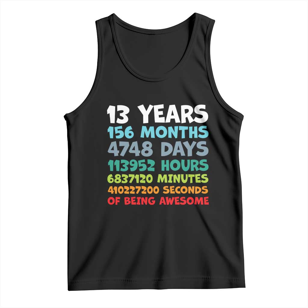 13th Birthday Tank Top 13 Year Old Bday Gifts Son Boy 13yr TS10 Black Print Your Wear