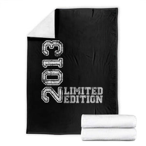 2013 Limited Edition Throw Blanket Limited Edition 13th Birthday Boys Girl TS10 Black Print Your Wear