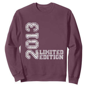 2013 Limited Edition Sweatshirt Limited Edition 13th Birthday Boys Girl TS10 Maroon Print Your Wear