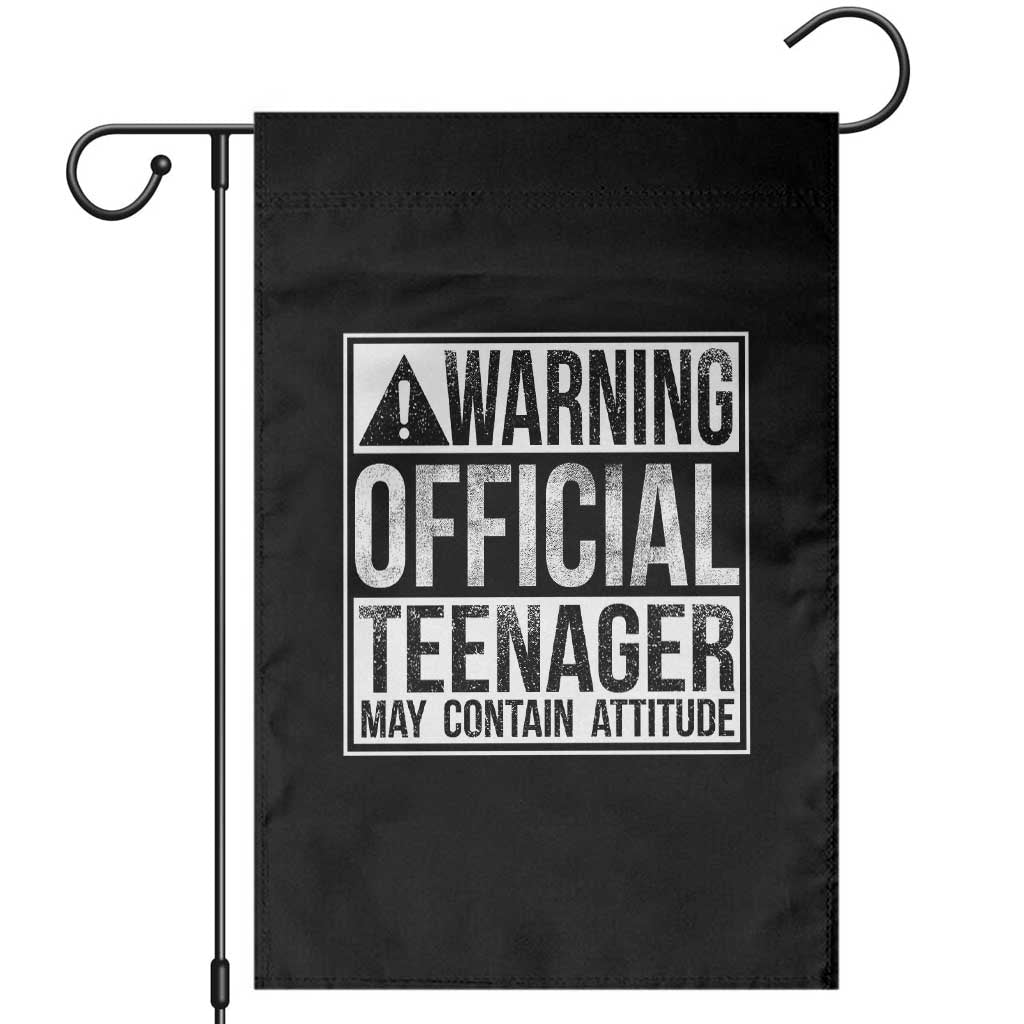 13th Birthday Garden Flag Warning Official Teenager Boy 13yr TS10 Black Print Your Wear