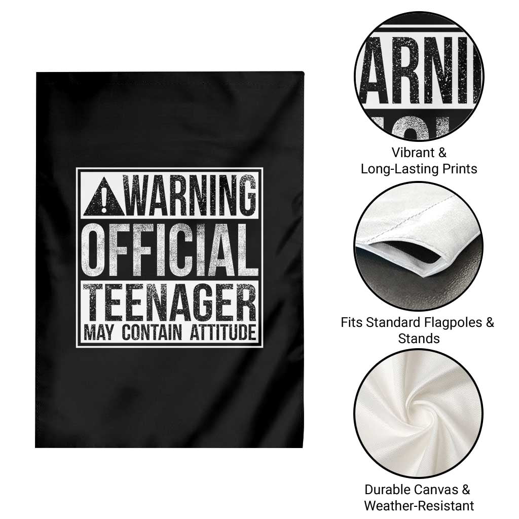 13th Birthday Garden Flag Warning Official Teenager Boy 13yr TS10 Print Your Wear