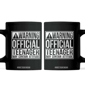 13th Birthday Coffee Mug Warning Official Teenager Boy 13yr TS10 Black Print Your Wear