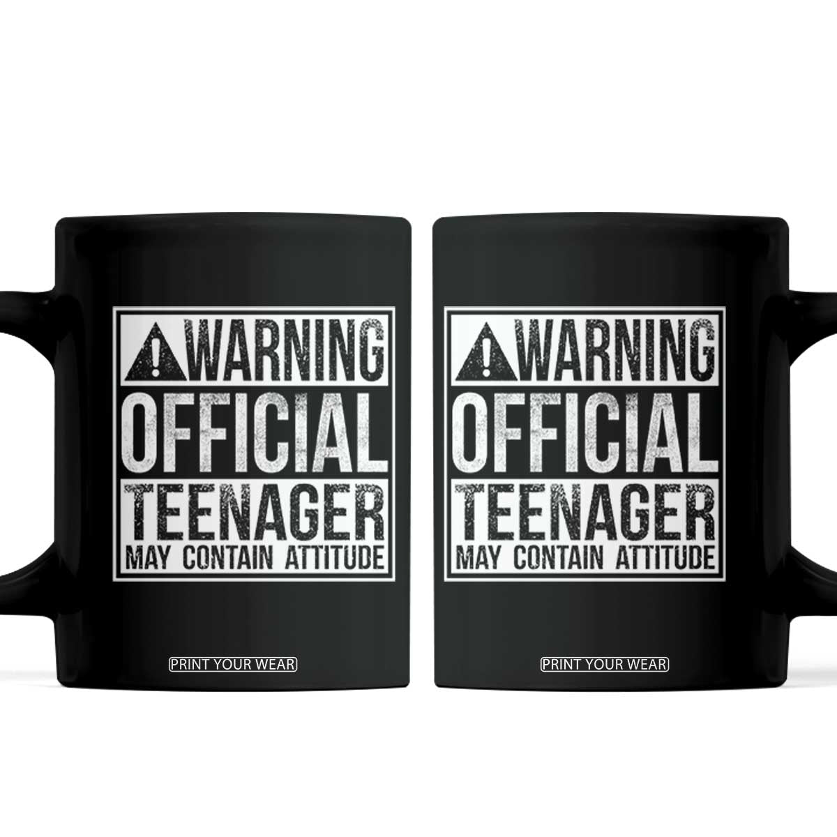 13th Birthday Coffee Mug Warning Official Teenager Boy 13yr TS10 Black Print Your Wear