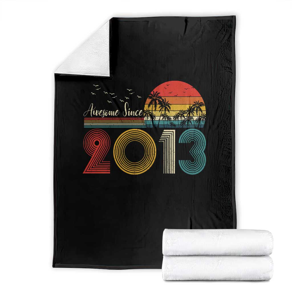 Awesome Since 2013 Throw Blanket 13th Birthday 13 Year Old Son Boy TS10 Black Print Your Wear