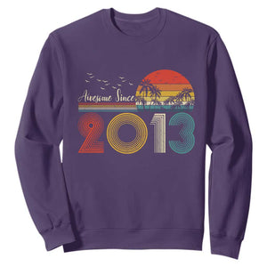 Awesome Since 2013 Sweatshirt 13th Birthday 13 Year Old Son Boy TS10 Purple Print Your Wear