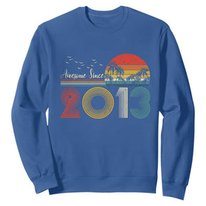 Awesome Since 2013 Sweatshirt 13th Birthday 13 Year Old Son Boy TS10 Royal Blue Print Your Wear
