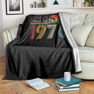 Awesome Since 1976 Birthday Throw Blanket Vintage 50th 50 Year Old Bday Gifts TS10 Print Your Wear