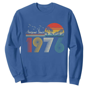 Awesome Since 1976 Birthday Sweatshirt Vintage 50th 50 Year Old Bday Gifts TS10 Royal Blue Print Your Wear