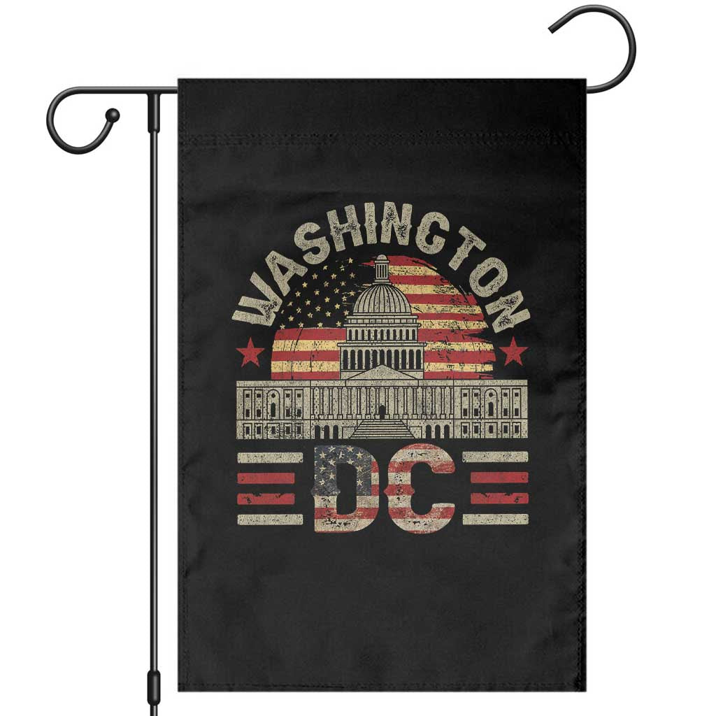 Washington DC Garden Flag Retro US Flag Souvenir Gift TS10 Black Print Your Wear