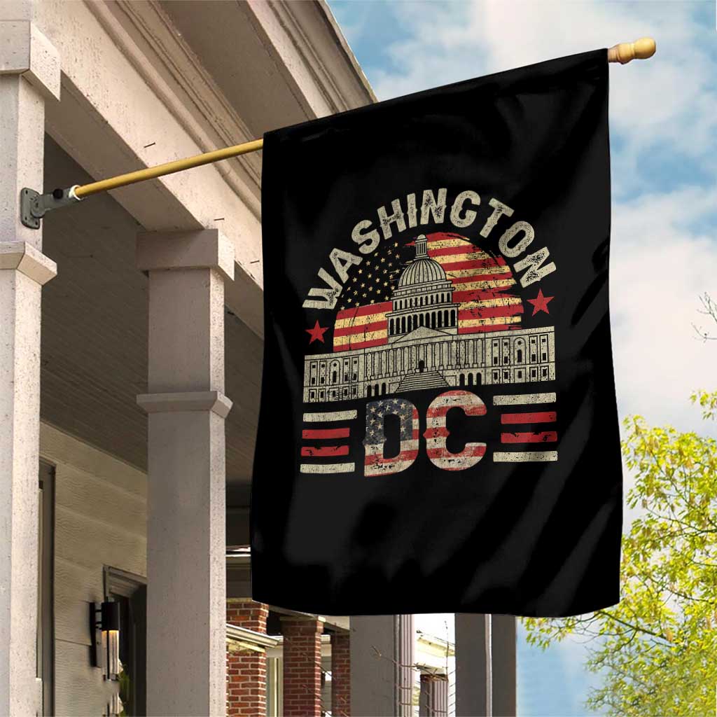 Washington DC Garden Flag Retro US Flag Souvenir Gift TS10 Print Your Wear