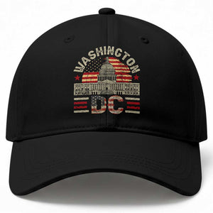 Washington DC Baseball Cap Retro US Flag Souvenir Gift TS10 Print Your Wear
