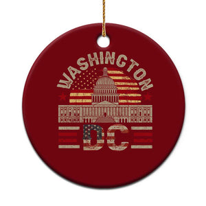 Washington DC Ceramic Ornament Retro US Flag Souvenir Gift TS10 1pc Red Print Your Wear