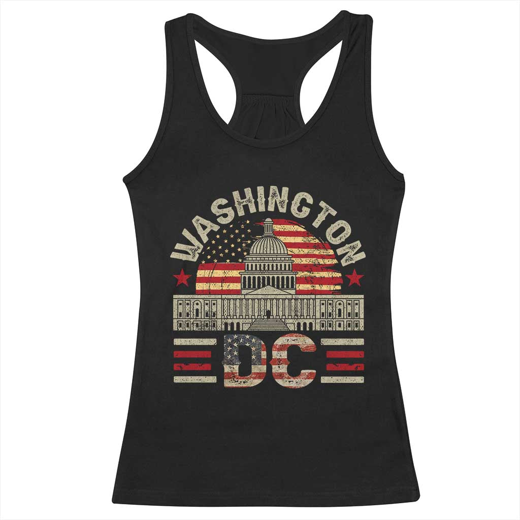 Washington DC Racerback Tank Top Retro US Flag Souvenir Gift TS10 Black Print Your Wear