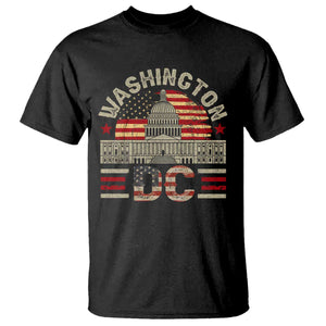 Washington DC T Shirt Retro US Flag Souvenir Gift TS10 Black Print Your Wear