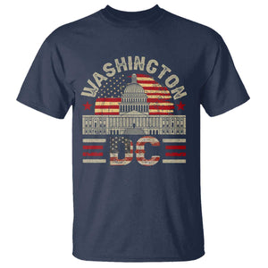 Washington DC T Shirt Retro US Flag Souvenir Gift TS10 Navy Print Your Wear