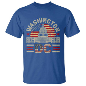 Washington DC T Shirt Retro US Flag Souvenir Gift TS10 Royal Blue Print Your Wear