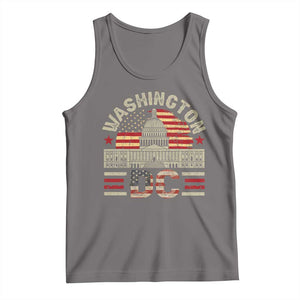 Washington DC Tank Top Retro US Flag Souvenir Gift TS10 Deep Heather Print Your Wear