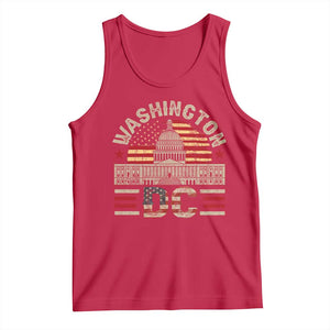 Washington DC Tank Top Retro US Flag Souvenir Gift TS10 Red Print Your Wear